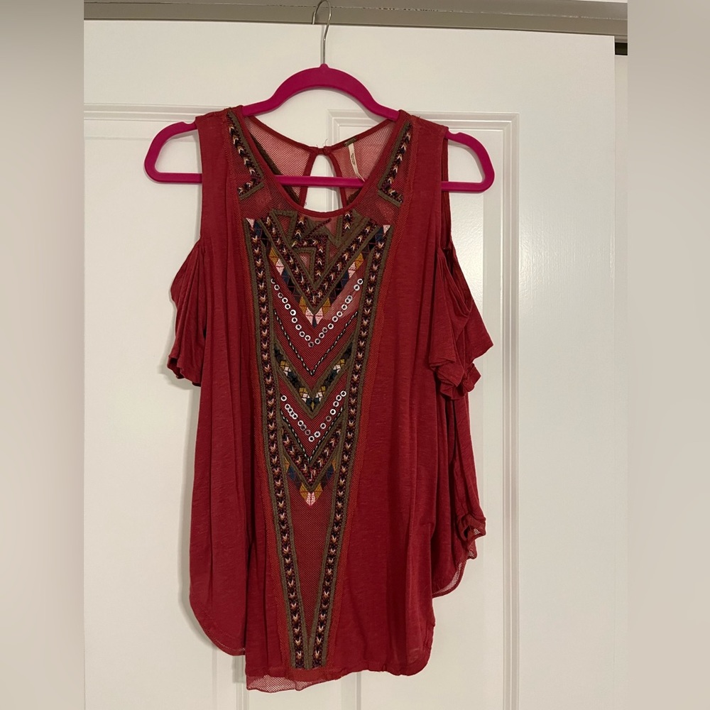 Free People Cold-Shoulder Top